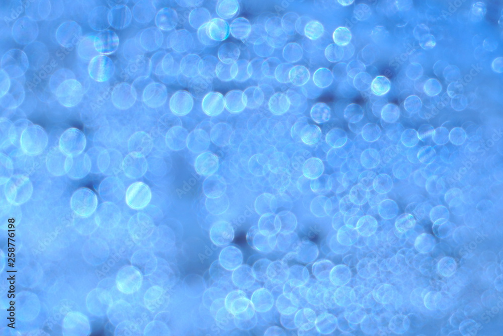 colourful of bokeh blue light blurred abstract background 
