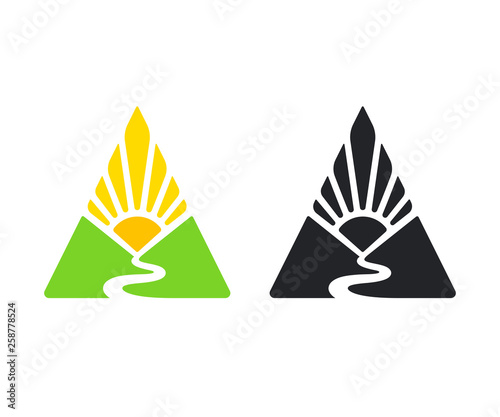 Valley and sun logo
