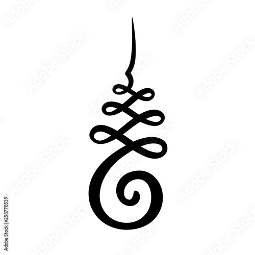 Unalome symbol drawing