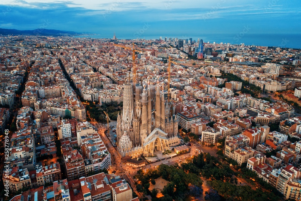 Sagrada Familia aerial view