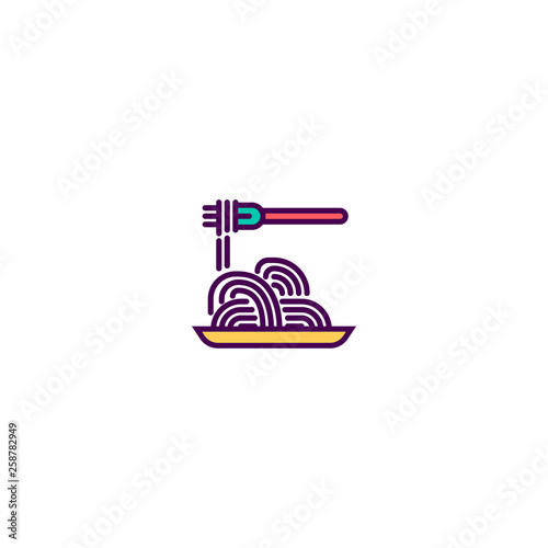 Spaghetti icon design. Gastronomy icon vector design