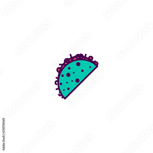 Taco icon design. Gastronomy icon vector design