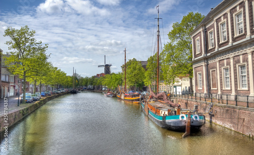 Canal in Schiedam, Holland photo