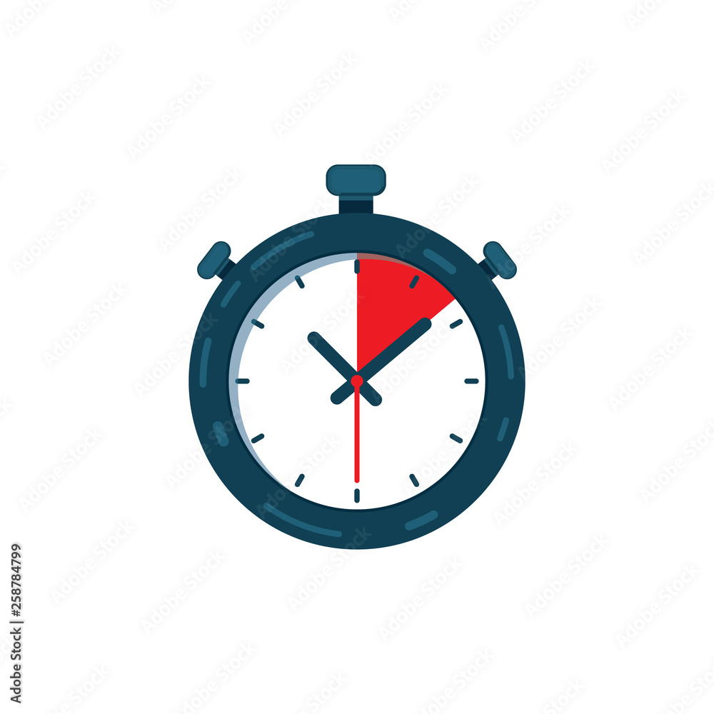 Stopwatch with ours, minuts and seconds arrows for business theme or sport. Stopwatch delivery moment time icon vector eps10. Stopwatch with ours, minuts and seconds arrows for business theme or sport. Stopwatch delivery moment time icon vector eps10.