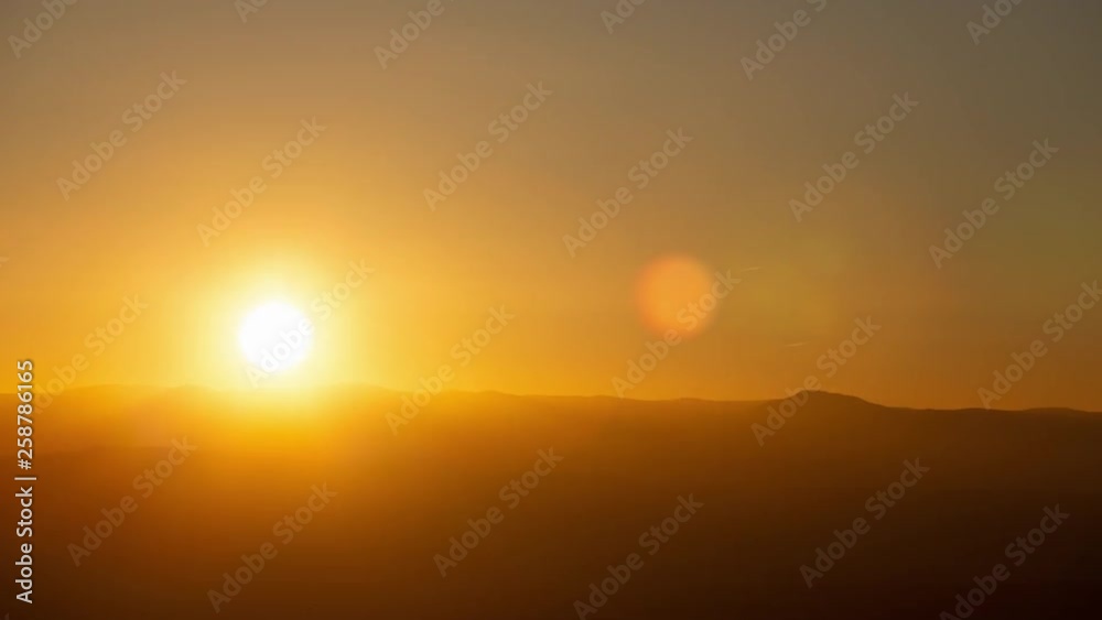 Brilliant Desert Sunrise Timelapse Wide Angle