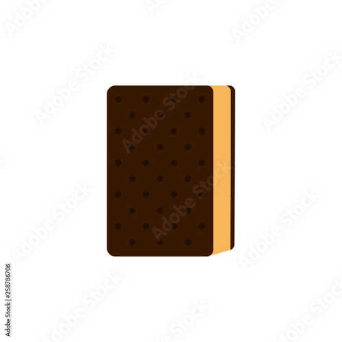 ice cream chocolate colored icon. Element of ice cream illustration icon. Signs and symbols can be used for web, logo, mobile app, UI, UX