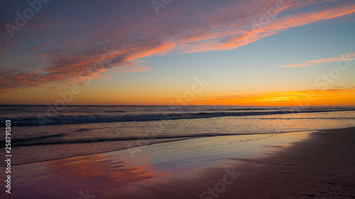 Sunset on the pacific in Baja california. 