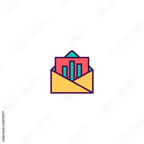 Email icon design. Marketing icon vector design