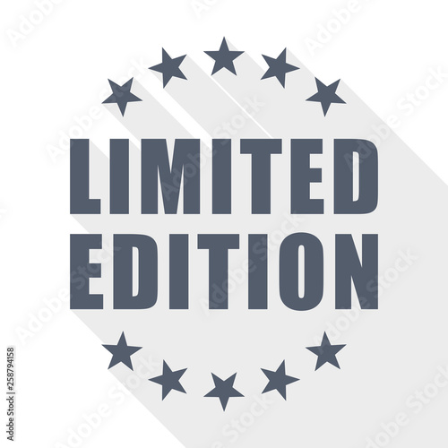 limited edition text web icon, flat design vector illustration