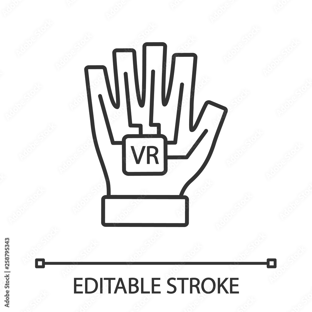 Obraz premium VR glove linear icon