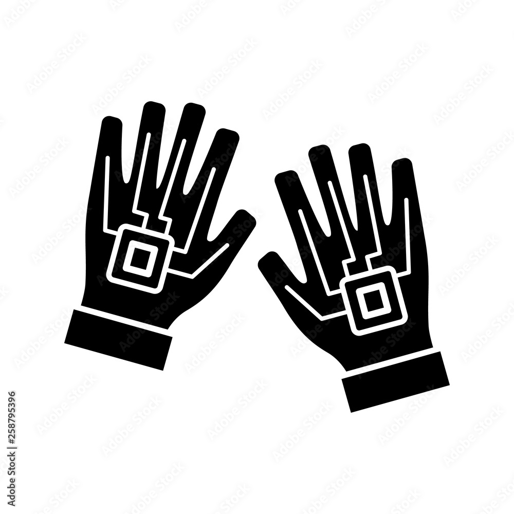 VR gloves glyph icon VR gloves glyph icon
