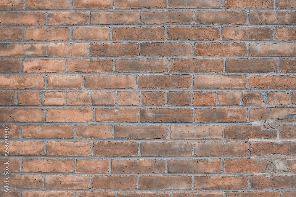 Obraz premium Old red brick wall background texture