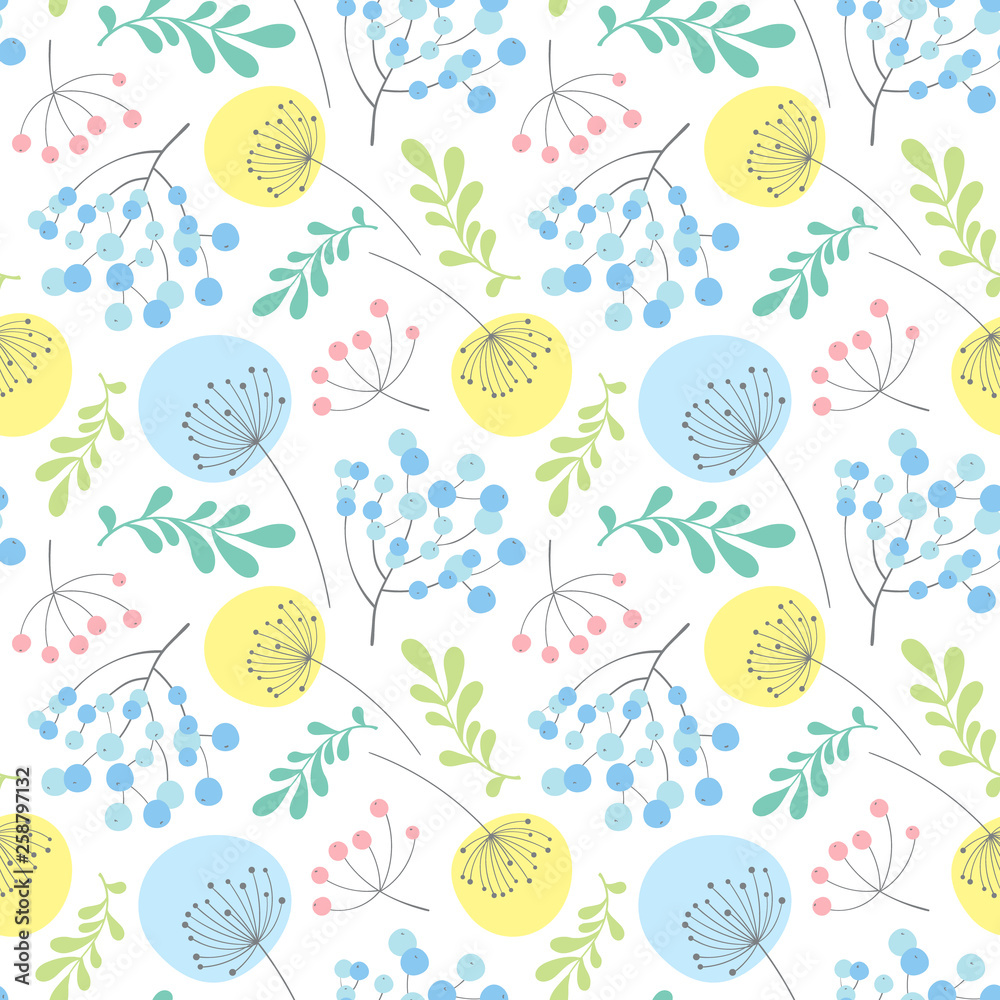 vector seamless spring floral pattern