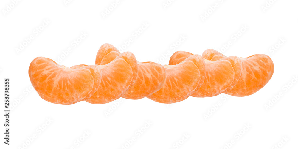 Tangerine slices path isolated on white background Tangerine slices path isolated on white background