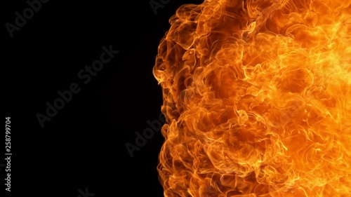 Fire explosion shooting with high speed camera at 1000fps, photo