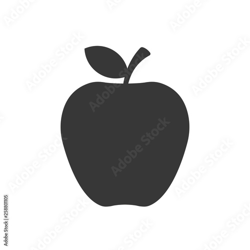 Apple simple icon. Vector illustration