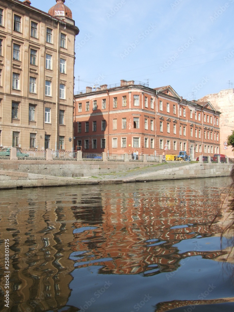 Canals and architecture in Saint Petersburg. Saint Petersburge, Russia