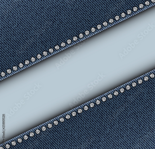 Diagonal stripe between denim