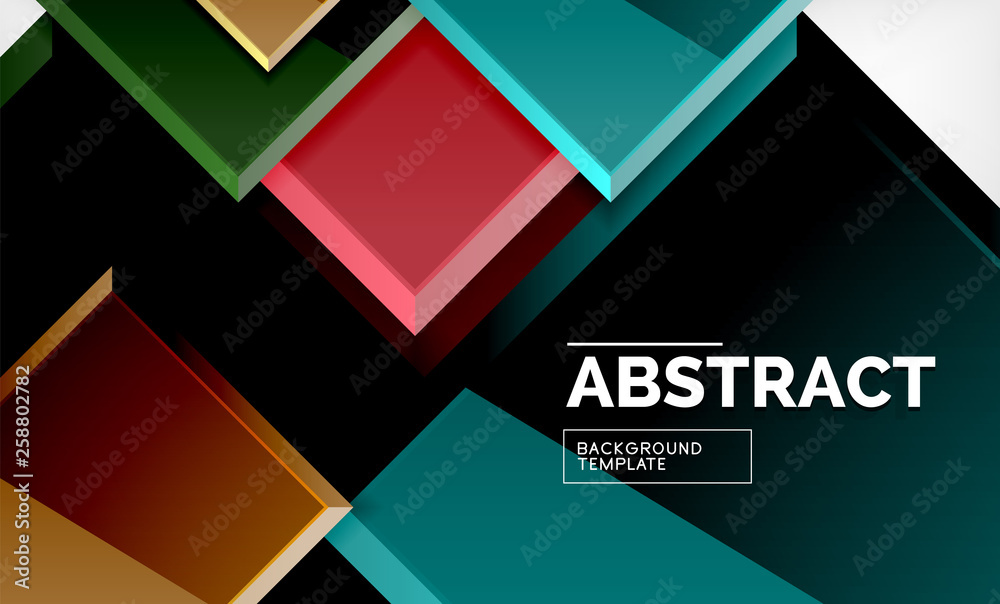 Square geometric background Square geometric background