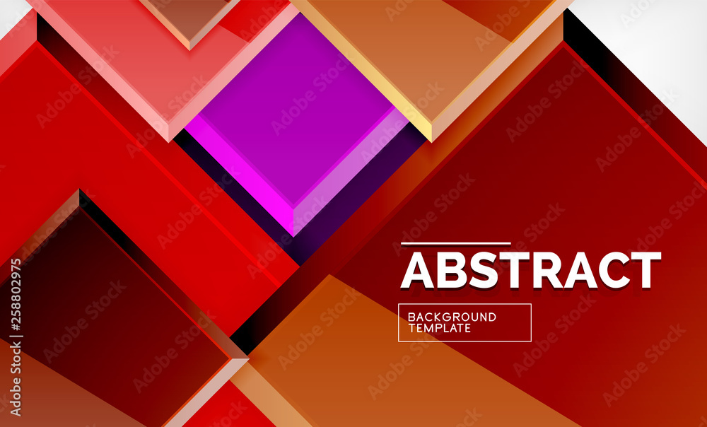 Square geometric background Square geometric background