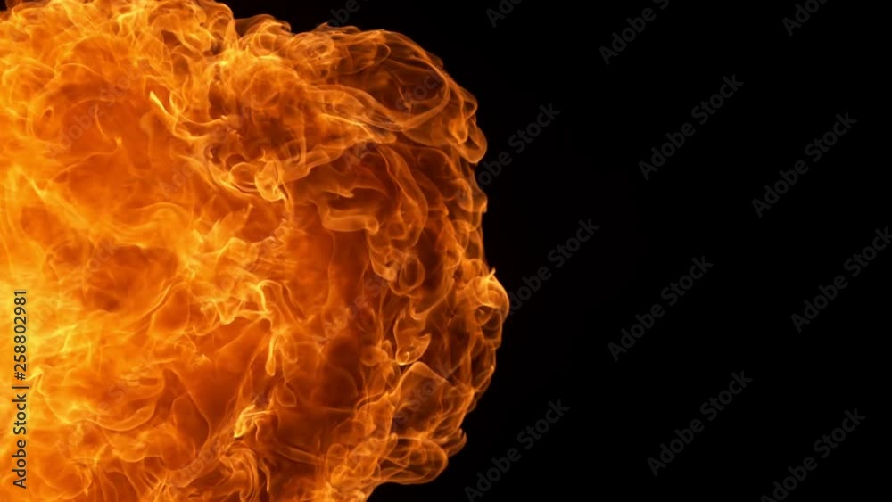 Fire explosion shooting with high speed camera at 1000fps,