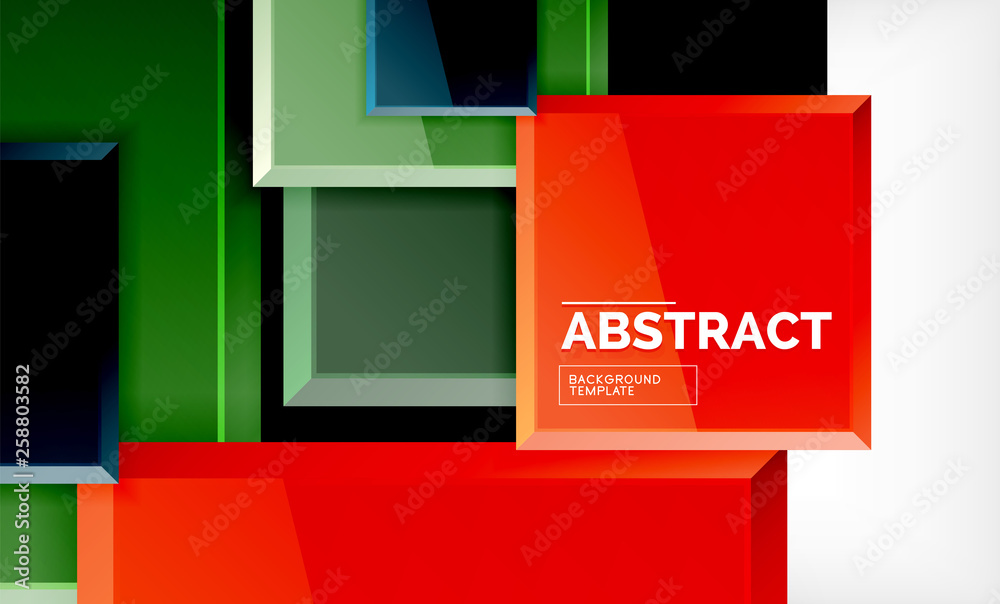 Square abstract background, glossy geometric design Square abstract background, glossy geometric design