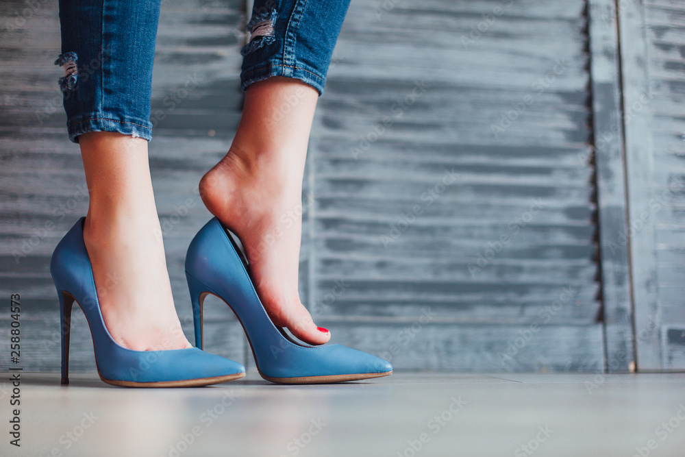 Buy Casadei Denim Platform Heels - Blue At 50% Off | Editorialist