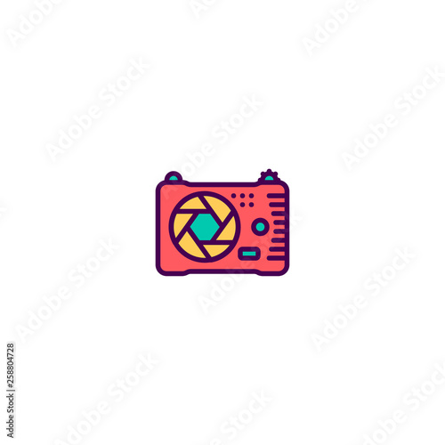 Photo Camera icon design. Photography and video icon vector design