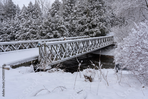 Bridge in the snow