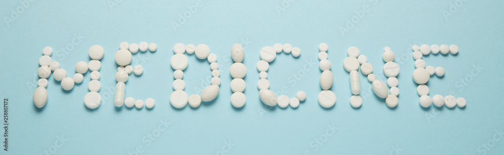 Inscription medicine from a set of pills. Inscription medicine from a set of pills.