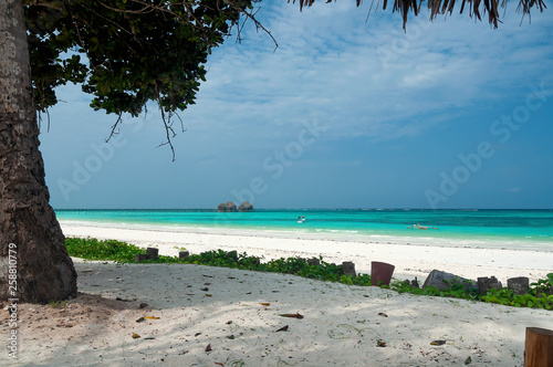 Zanzibar beach and sea - Tropical island - Indian ocean - Africa photo