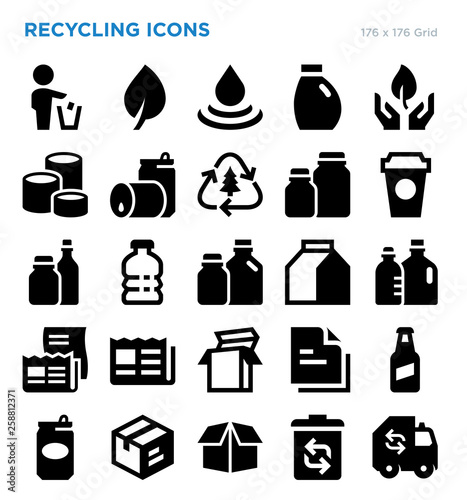 Recycling Vector Icon Set