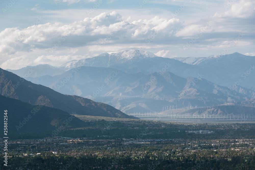 View of mountains in Palm Springs, California