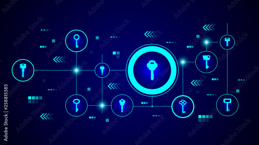 Fototapeta premium key icon. From lock and keys set
