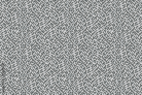 Gray Pixel Background. Abstract Square Mosaic. Noise Texture. Geometric Style. Seamless Pattern. Vector Illustration