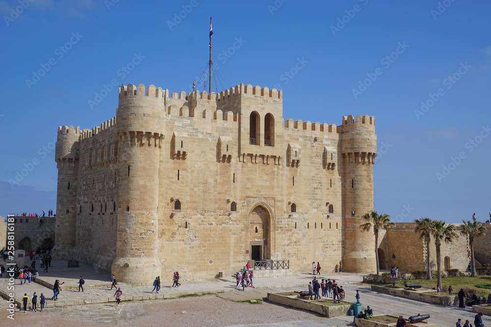 Alexandria, Egypt: The Qaitbay Citadel, built by Sultan Qaitbay in 1477 AD.