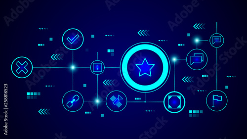 five-pointed star icon. From web set