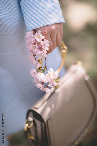 Cherry Blossoms and Purse