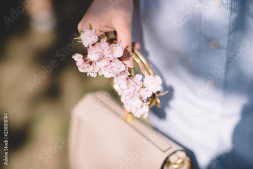 Cherry Blossoms and Purse