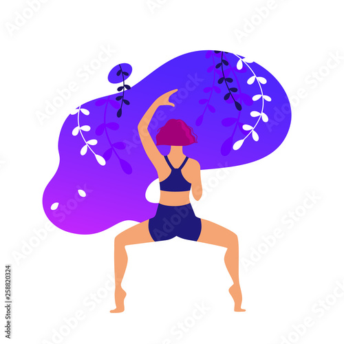 Illustrations for beauty, spa, wellness, natural products, cosmetics, body care, fitness isolated on white background. Flat illustration concepts for website and mobile website development. - Vector