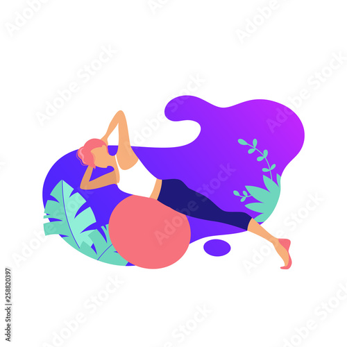 Illustrations for beauty, spa, wellness, natural products, cosmetics, body care, fitness isolated on white background. Flat illustration concepts for website and mobile website development. - Vector