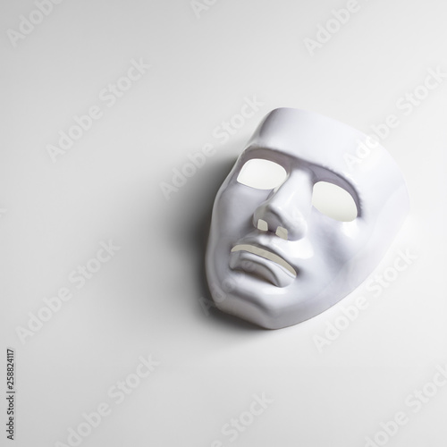 Quadro su tela White mask on white background