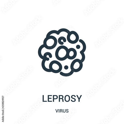 Fototapeta leprosy icon vector from virus collection
