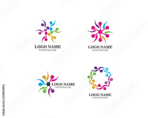 Adoption community and social care Logo template vector