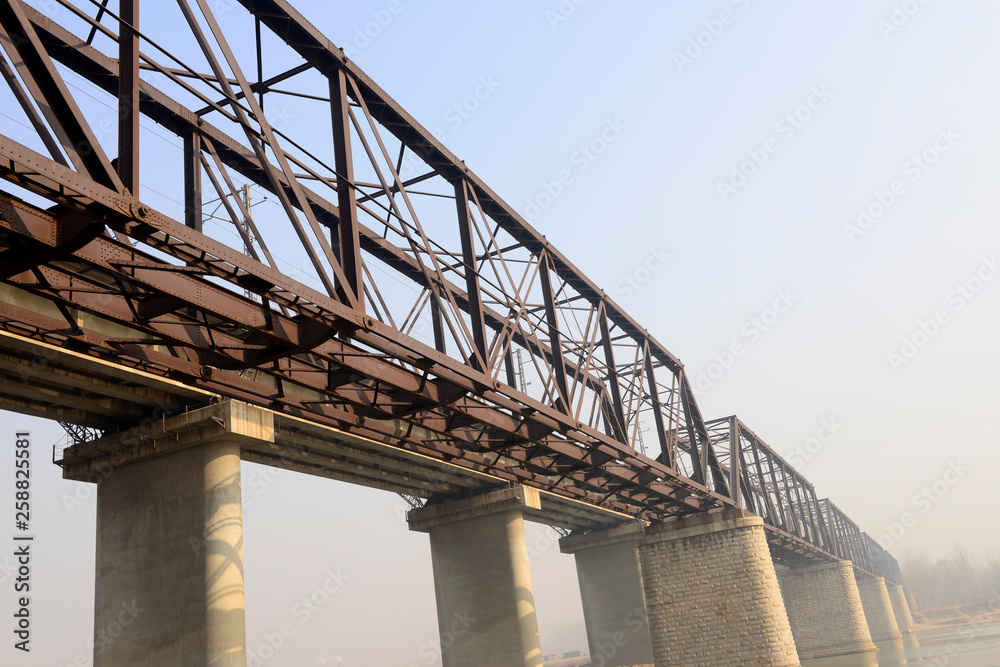 An old steel frame bridge An old steel frame bridge