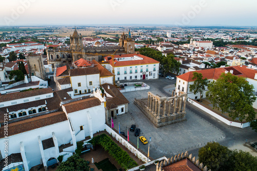 Aerial view of the city Evora Alentejo Portugal - historical center photo