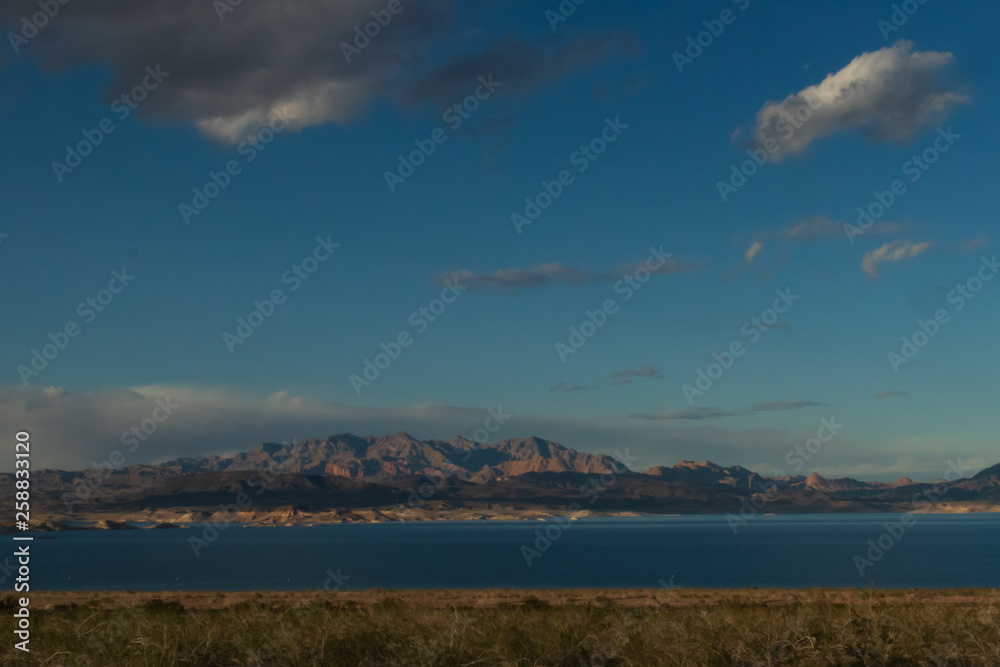 Lake Mead National Recreation Area with River Mountains in background