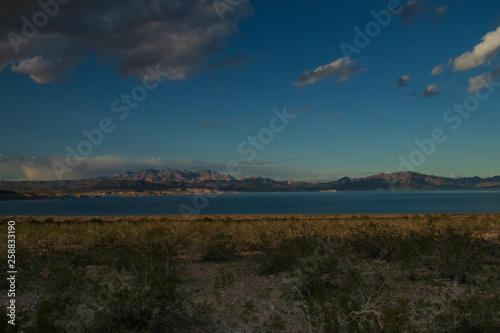 Lake Mead National Recreation Area with River Mountains in background © Martina