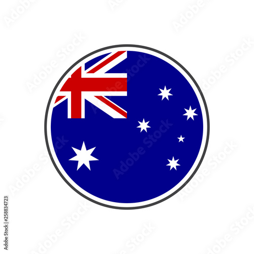 Free Download Circle australia  flag with icon vector isolated on white background - GFXLoad