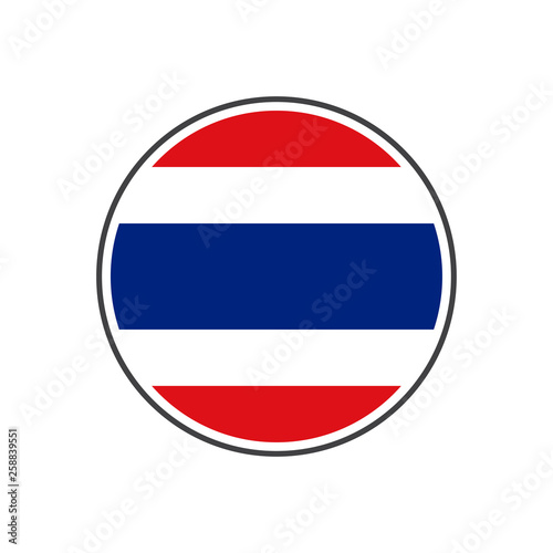 Free Download Circle thailand flag with icon vector isolated on white background - GFXLoad